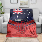 Custom Demons Football Blanket ANZAC Lest We Forget