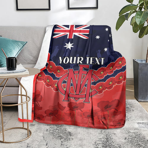 Custom Demons Football Blanket ANZAC Lest We Forget