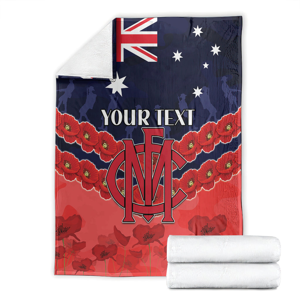 Custom Demons Football Blanket ANZAC Lest We Forget