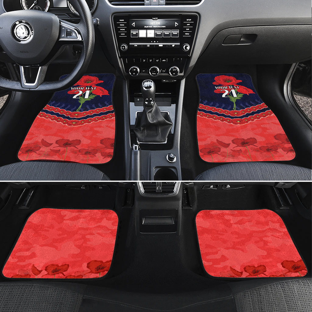 Custom Demons Football Car Mats ANZAC Lest We Forget