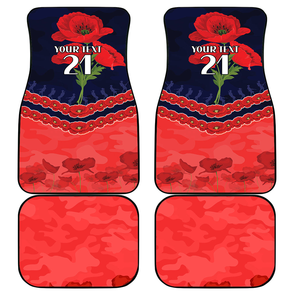 Custom Demons Football Car Mats ANZAC Lest We Forget