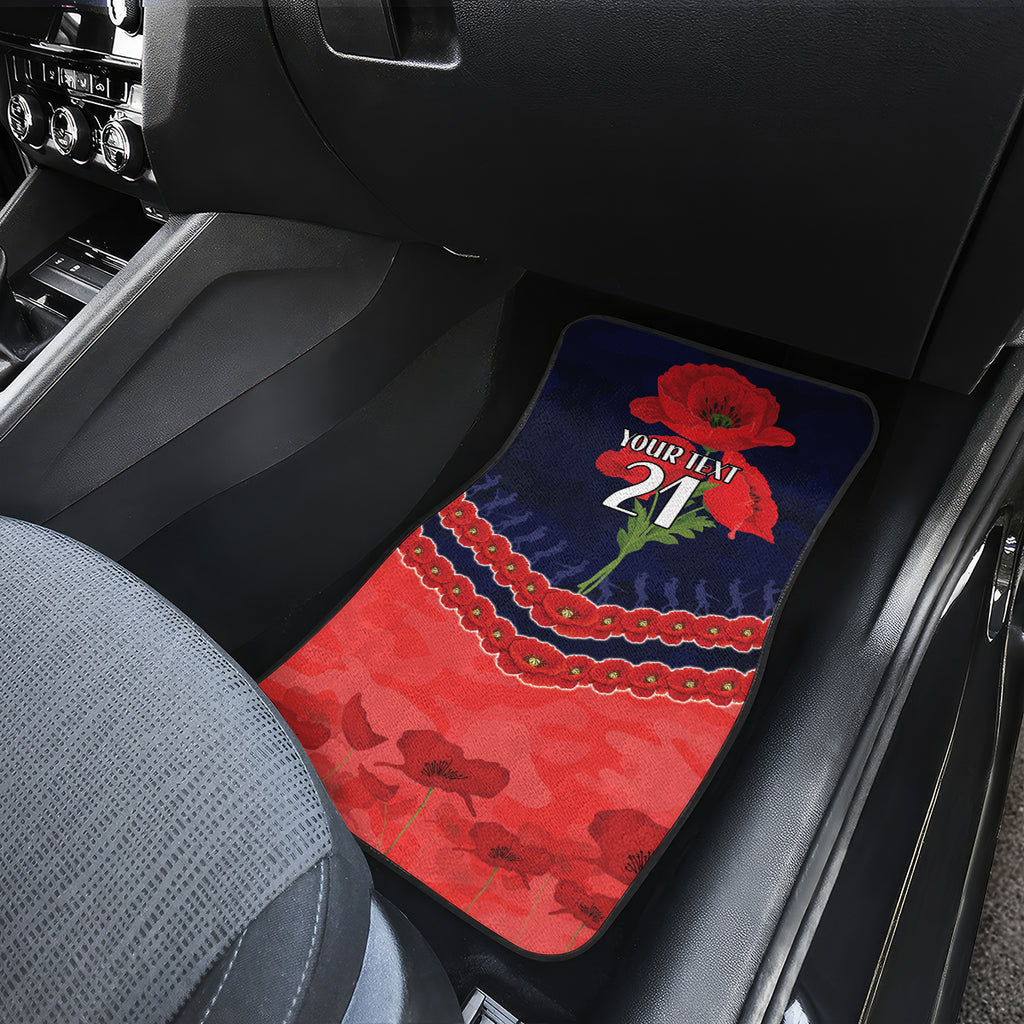 Custom Demons Football Car Mats ANZAC Lest We Forget