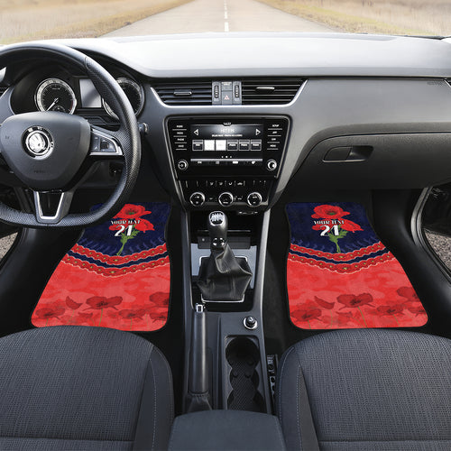Custom Demons Football Car Mats ANZAC Lest We Forget