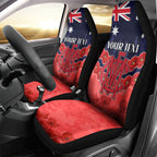 Custom Demons Football Car Seat Cover ANZAC Lest We Forget