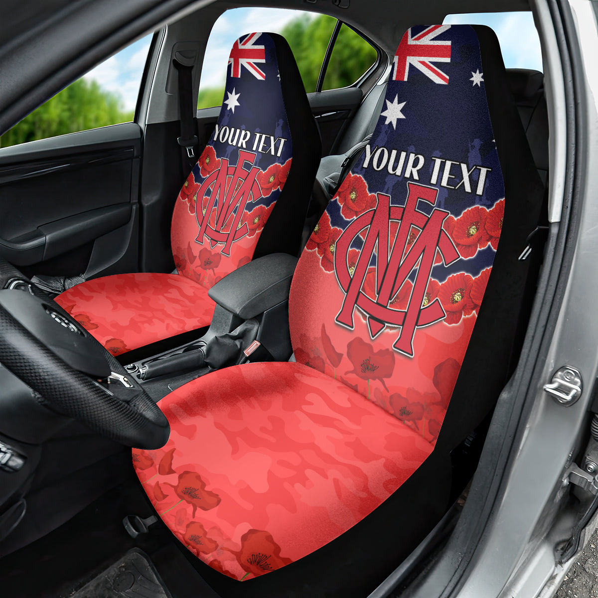 Custom Demons Football Car Seat Cover ANZAC Lest We Forget