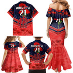 Custom Demons Football Family Matching Mermaid Dress and Hawaiian Shirt ANZAC Lest We Forget