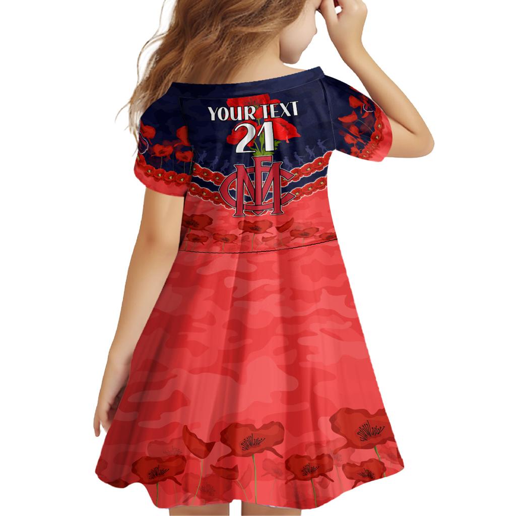 Custom Demons Football Family Matching Off Shoulder Maxi Dress and Hawaiian Shirt ANZAC Lest We Forget