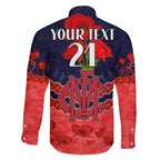 Custom Demons Football Family Matching Off Shoulder Maxi Dress and Hawaiian Shirt ANZAC Lest We Forget