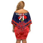 Custom Demons Football Family Matching Off Shoulder Short Dress and Hawaiian Shirt ANZAC Lest We Forget