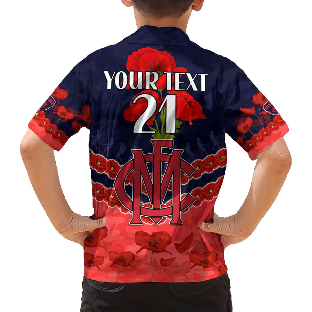 Custom Demons Football Family Matching Short Sleeve Bodycon Dress and Hawaiian Shirt ANZAC Lest We Forget