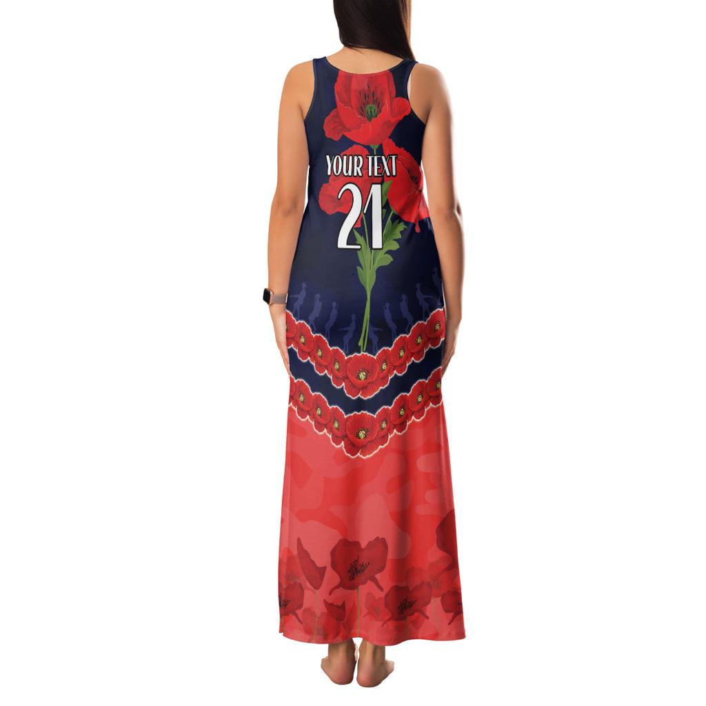 Custom Demons Football Family Matching Tank Maxi Dress and Hawaiian Shirt ANZAC Lest We Forget