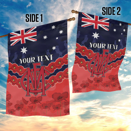 Custom Demons Football Garden Flag ANZAC Lest We Forget