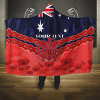Custom Demons Football Hooded Blanket ANZAC Lest We Forget