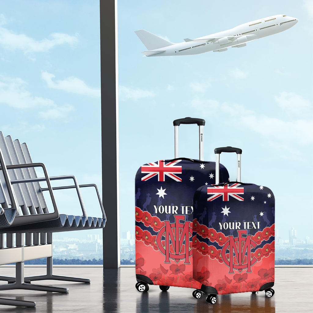 Custom Demons Football Luggage Cover ANZAC Lest We Forget