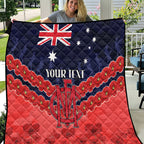 Custom Demons Football Quilt ANZAC Lest We Forget