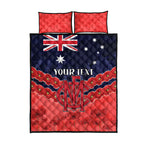 Custom Demons Football Quilt Bed Set ANZAC Lest We Forget