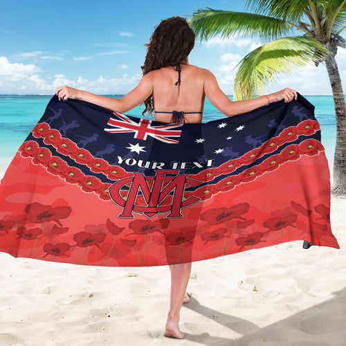 Custom Demons Football Sarong ANZAC Lest We Forget