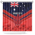 Custom Demons Football Shower Curtain ANZAC Lest We Forget