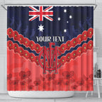 Custom Demons Football Shower Curtain ANZAC Lest We Forget