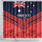 Custom Demons Football Shower Curtain ANZAC Lest We Forget