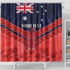 Custom Demons Football Shower Curtain ANZAC Lest We Forget