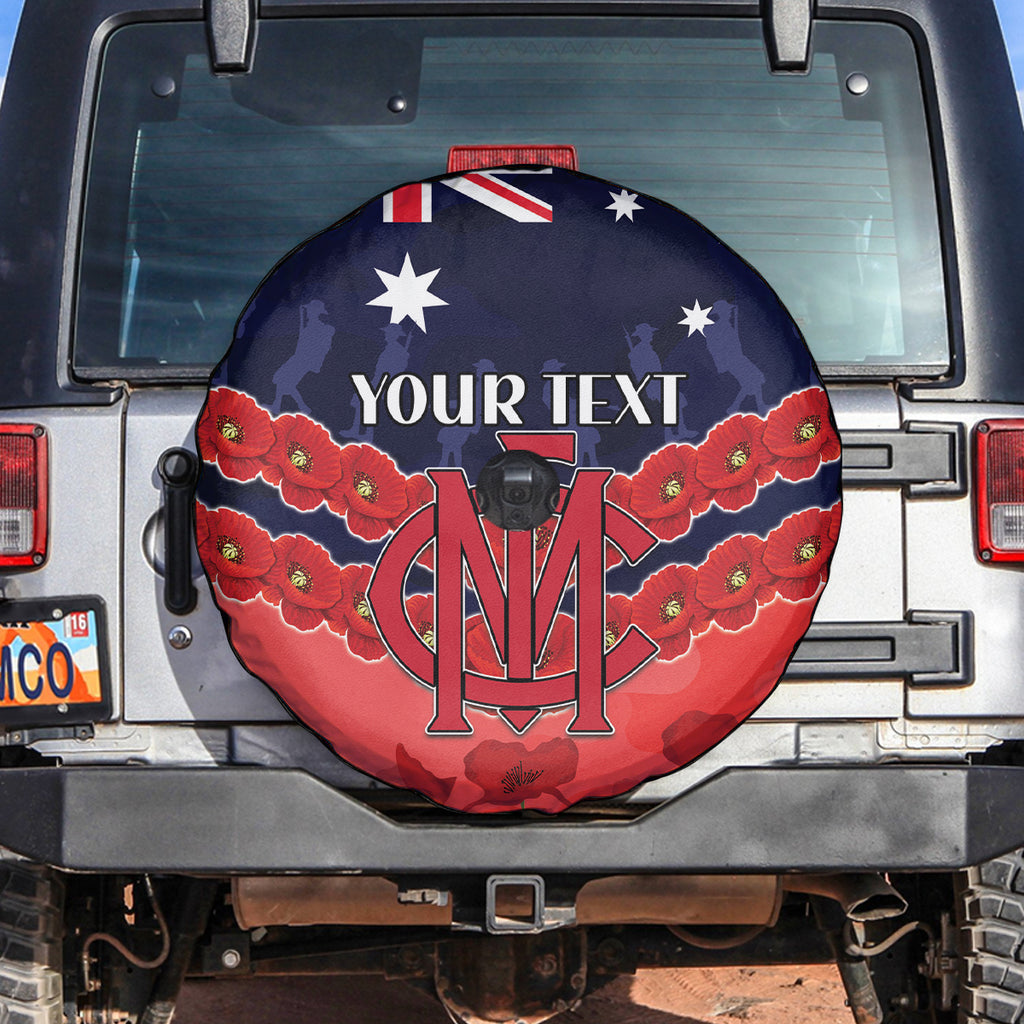 Custom Demons Football Spare Tire Cover ANZAC Lest We Forget