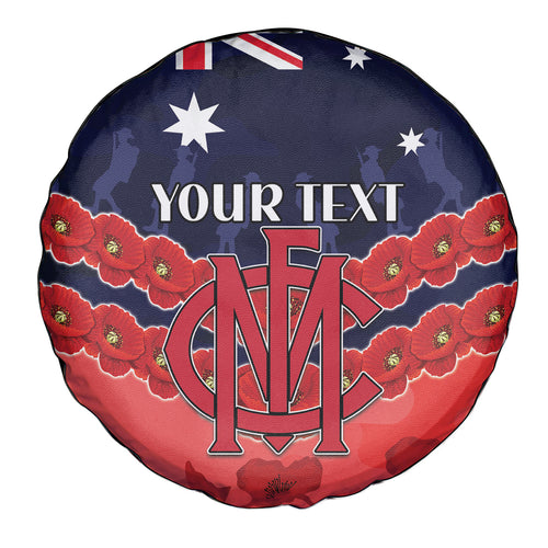 Custom Demons Football Spare Tire Cover ANZAC Lest We Forget