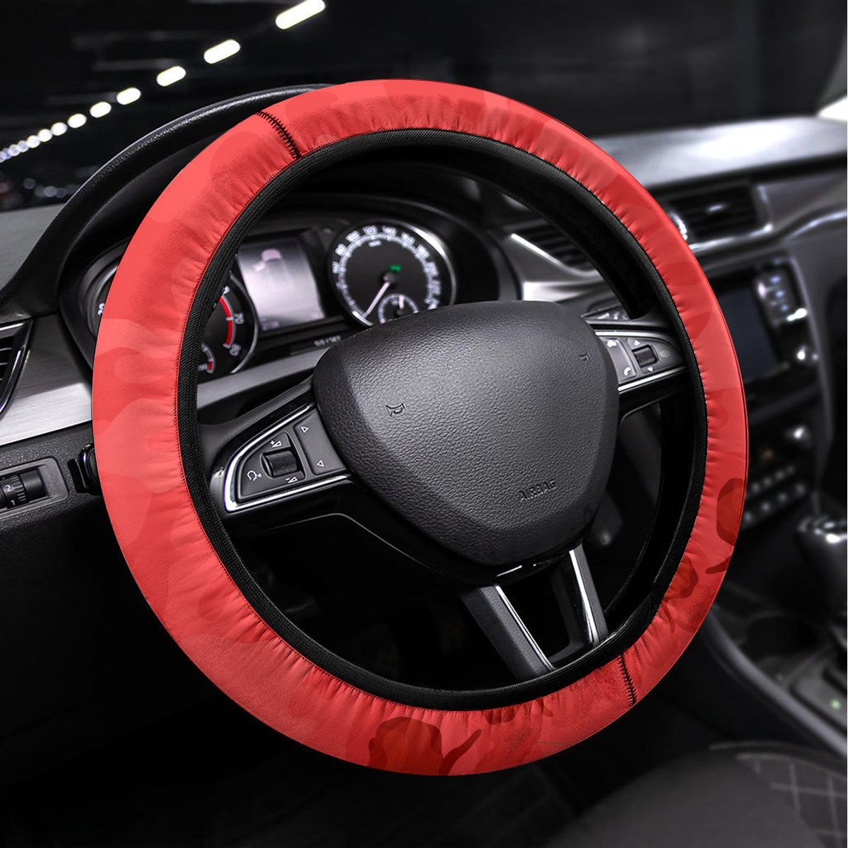 Custom Demons Football Steering Wheel Cover ANZAC Lest We Forget