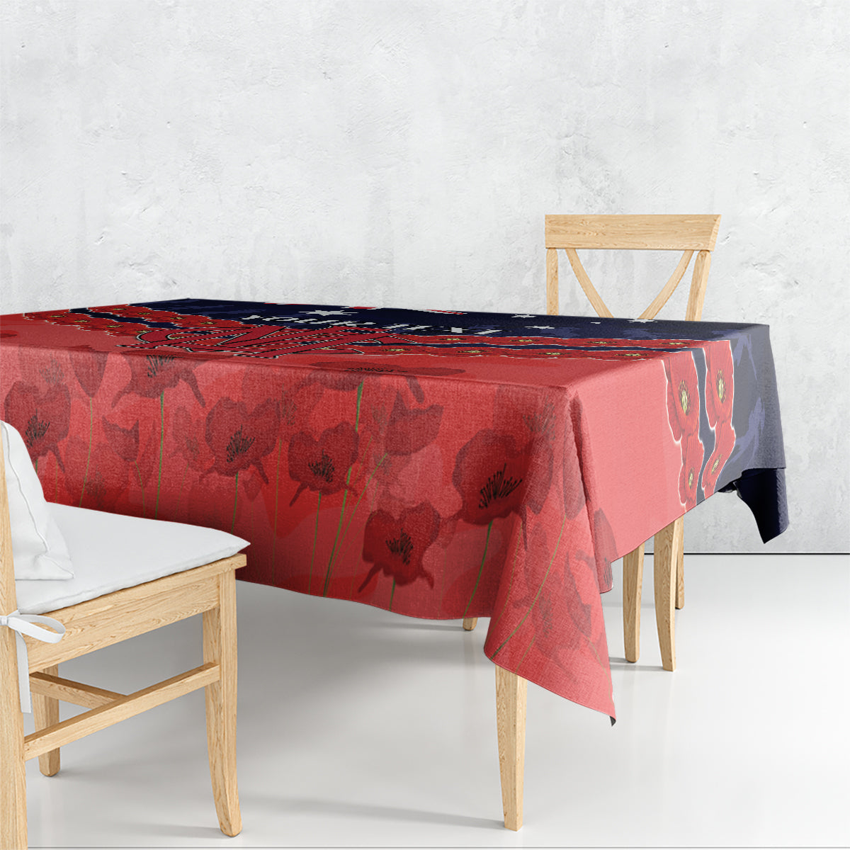 Custom Demons Football Tablecloth ANZAC Lest We Forget