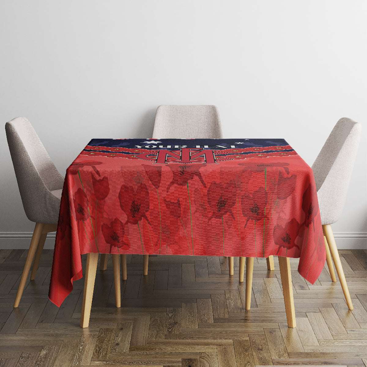 Custom Demons Football Tablecloth ANZAC Lest We Forget