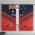 Custom Demons Football Window Curtain ANZAC Lest We Forget