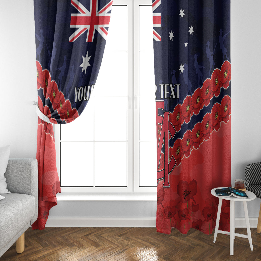 Custom Demons Football Window Curtain ANZAC Lest We Forget