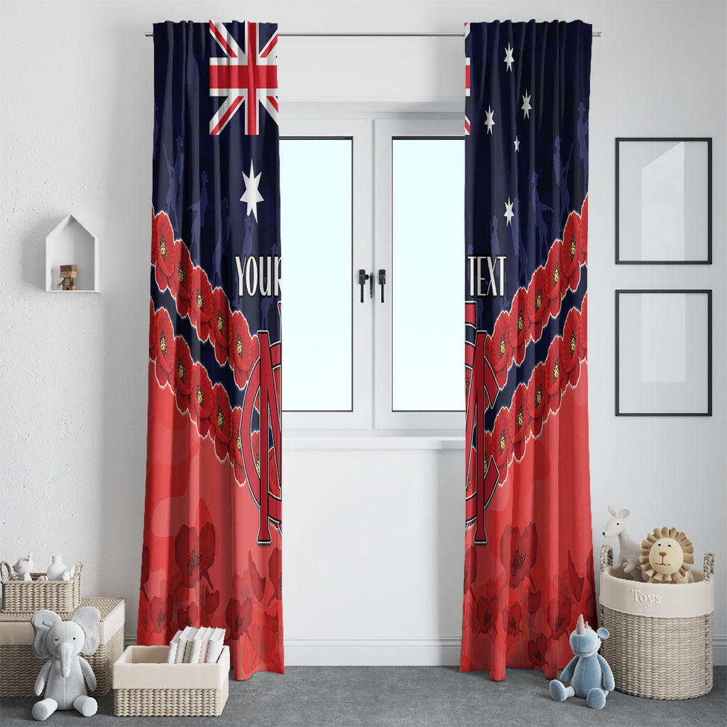 Custom Demons Football Window Curtain ANZAC Lest We Forget