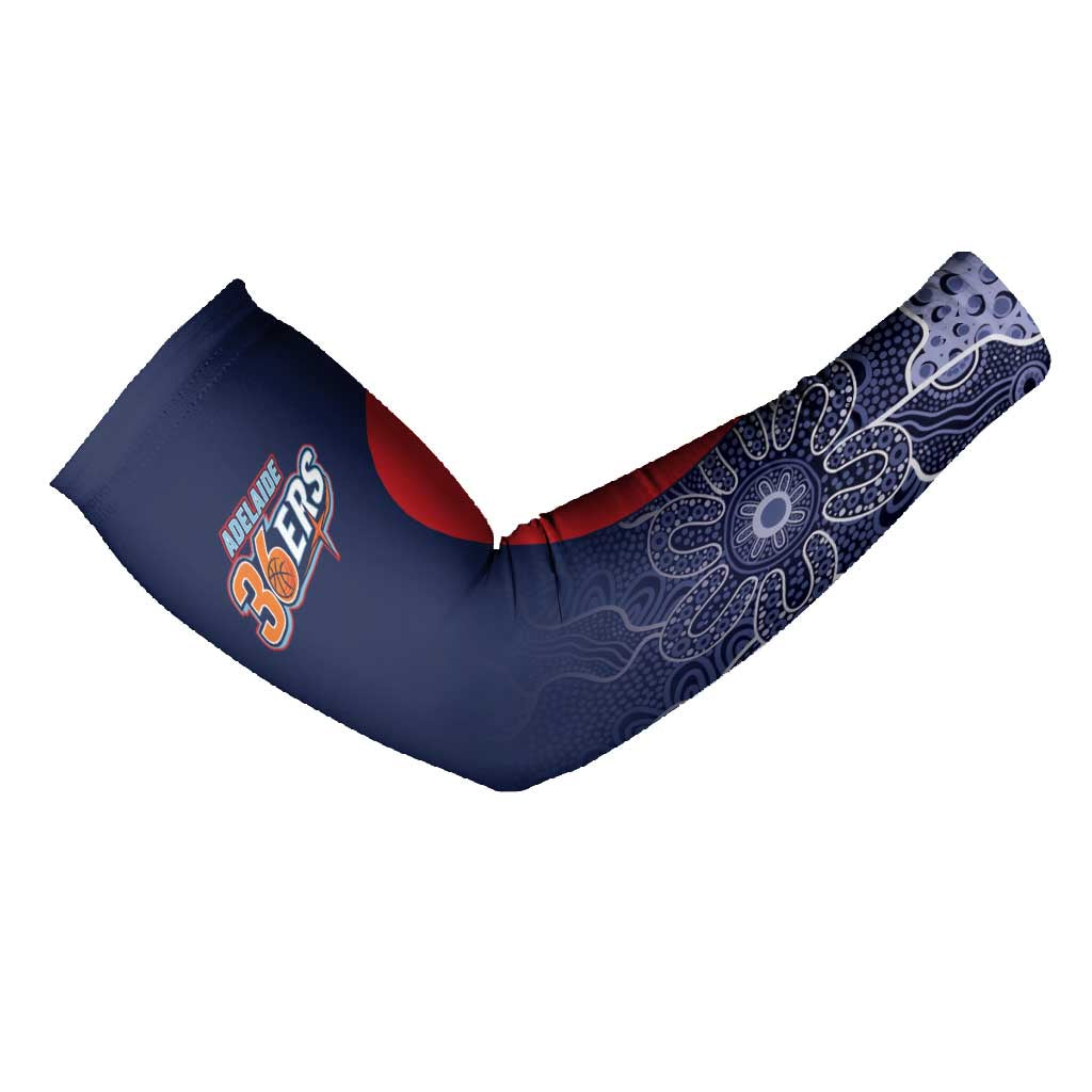 Basketball Custom Adelaide Arm Sleeves Simple Australian Dot Art - Aussie Hoodie