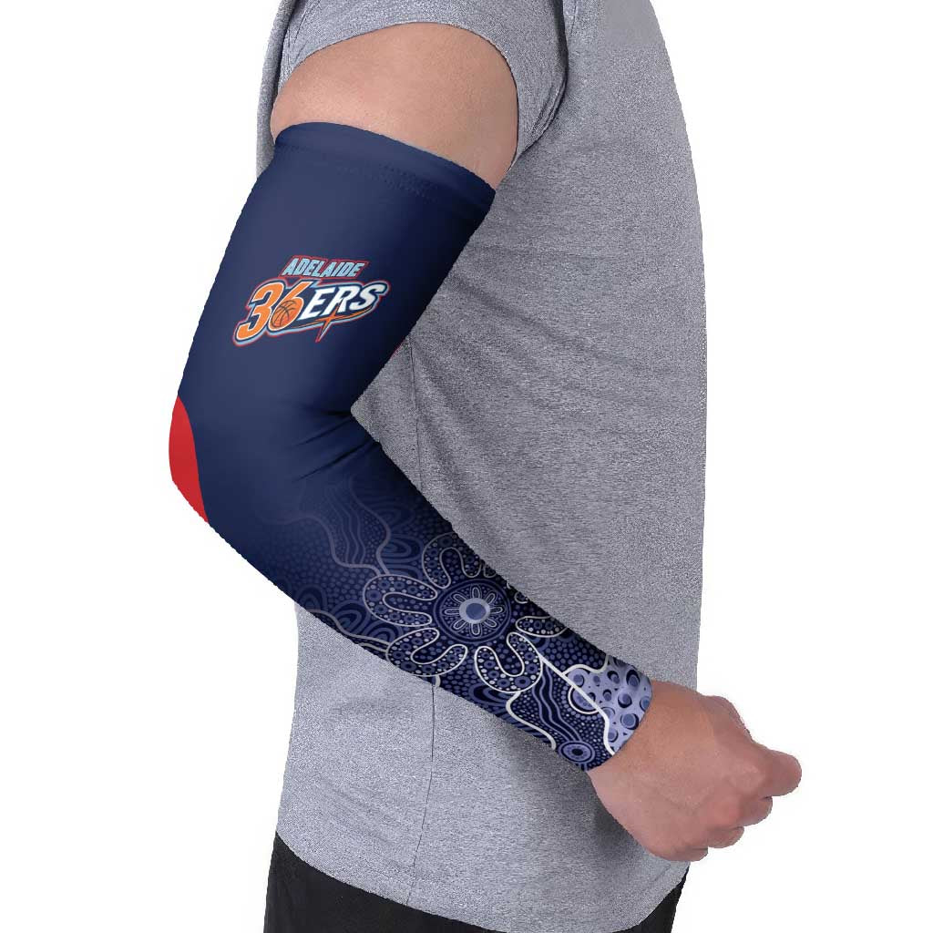 Basketball Custom Adelaide Arm Sleeves Simple Australian Dot Art - Aussie Hoodie