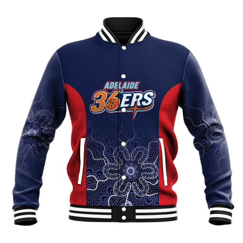 Basketball Custom Adelaide Baseball Jacket Simple Australian Dot Art - Aussie Hoodie