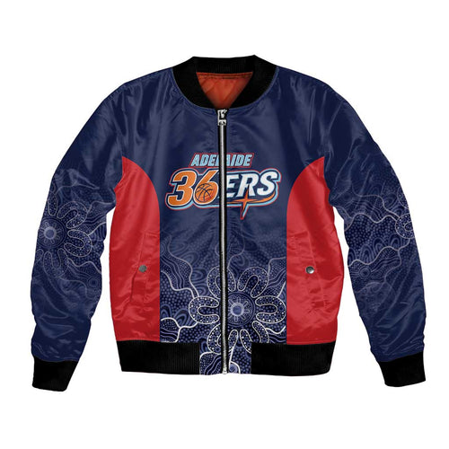Basketball Custom Adelaide Bomber Jacket Simple Australian Dot Art - Aussie Hoodie