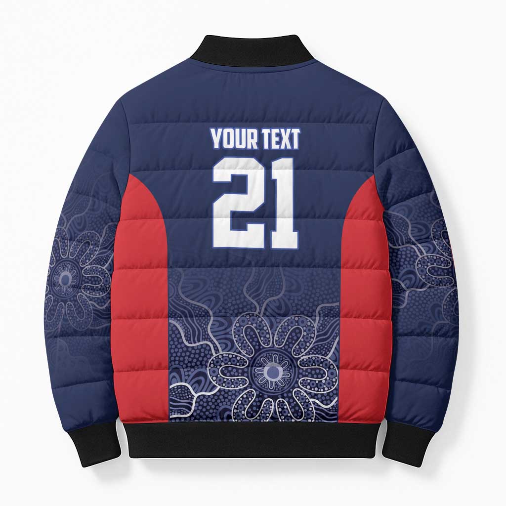 Basketball Custom Adelaide Bomber Puffer Jacket Simple Australian Dot Art - Aussie Hoodie