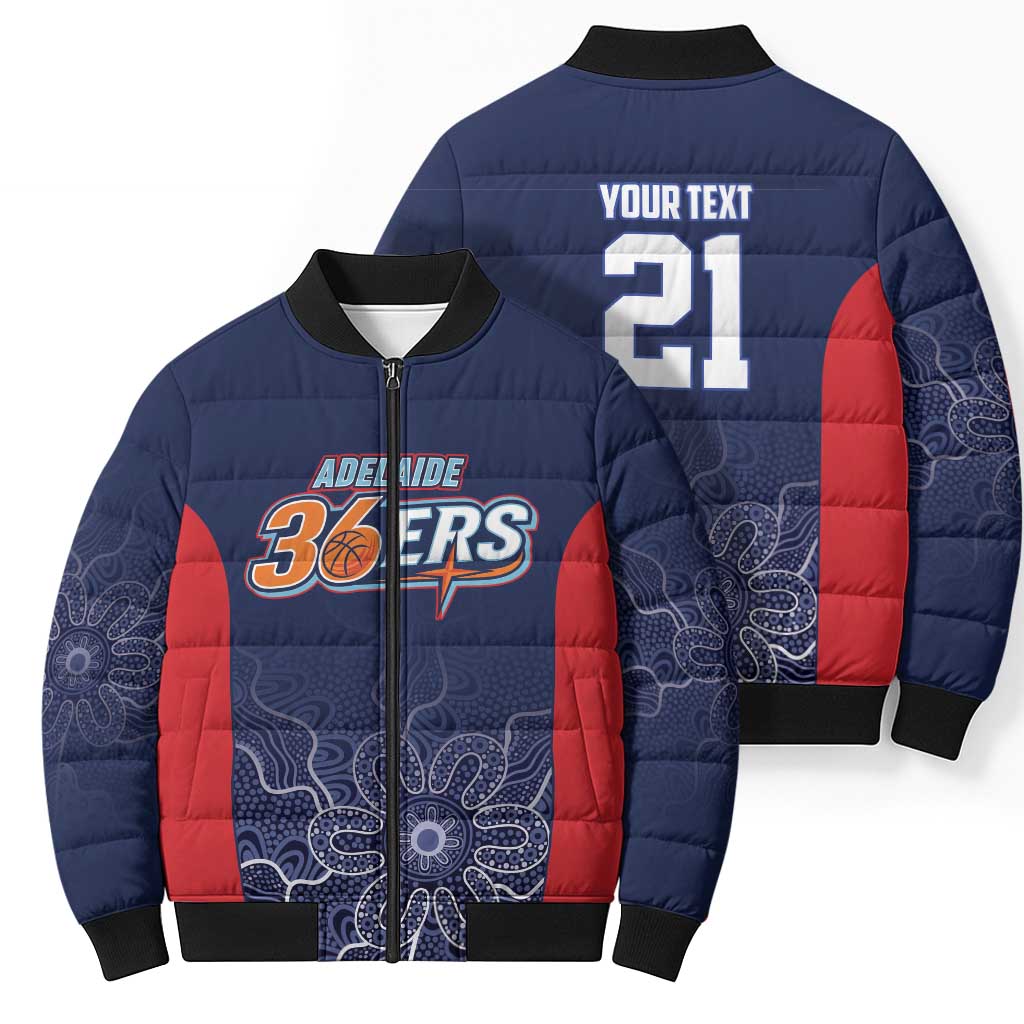 Basketball Custom Adelaide Bomber Puffer Jacket Simple Australian Dot Art - Aussie Hoodie