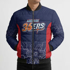 Basketball Custom Adelaide Bomber Puffer Jacket Simple Australian Dot Art - Aussie Hoodie