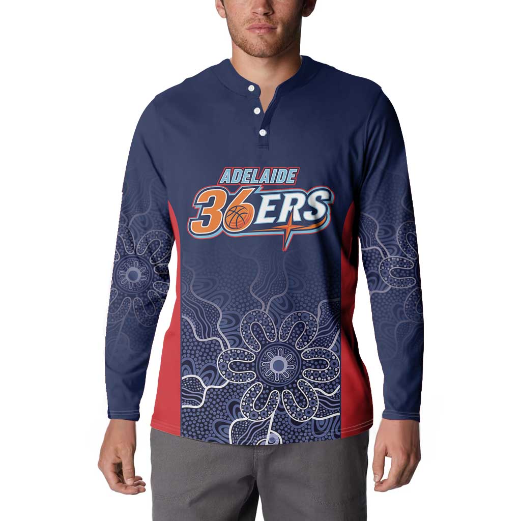 Basketball Custom Adelaide Button Sweatshirt Simple Australian Dot Art - Aussie Hoodie