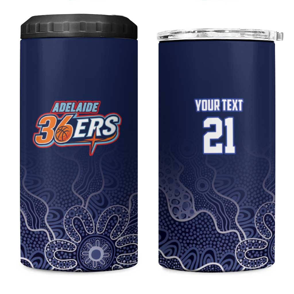Basketball Custom Adelaide 4 in 1 Can Cooler Tumbler Simple Australian Dot Art - Aussie Hoodie