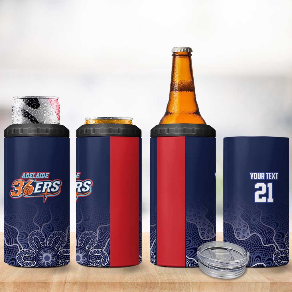 Basketball Custom Adelaide 4 in 1 Can Cooler Tumbler Simple Australian Dot Art - Aussie Hoodie