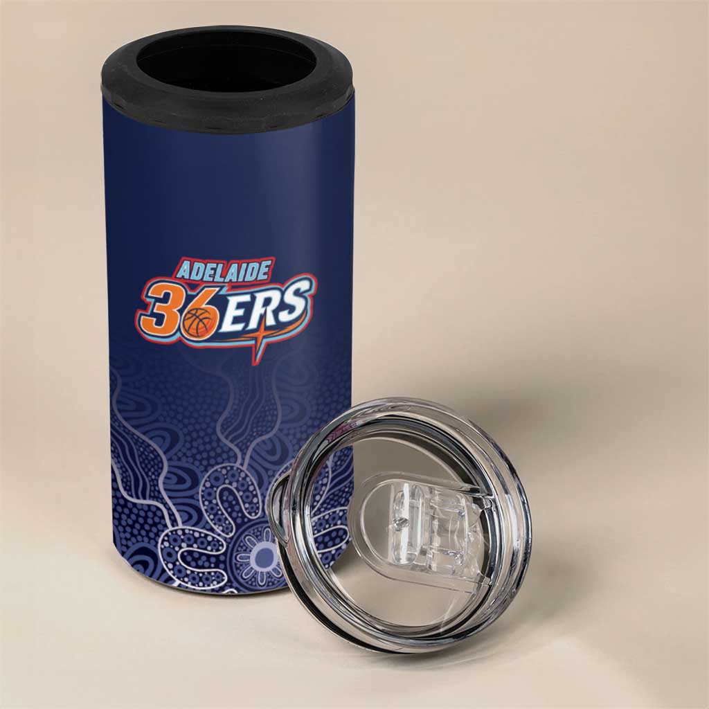 Basketball Custom Adelaide 4 in 1 Can Cooler Tumbler Simple Australian Dot Art - Aussie Hoodie