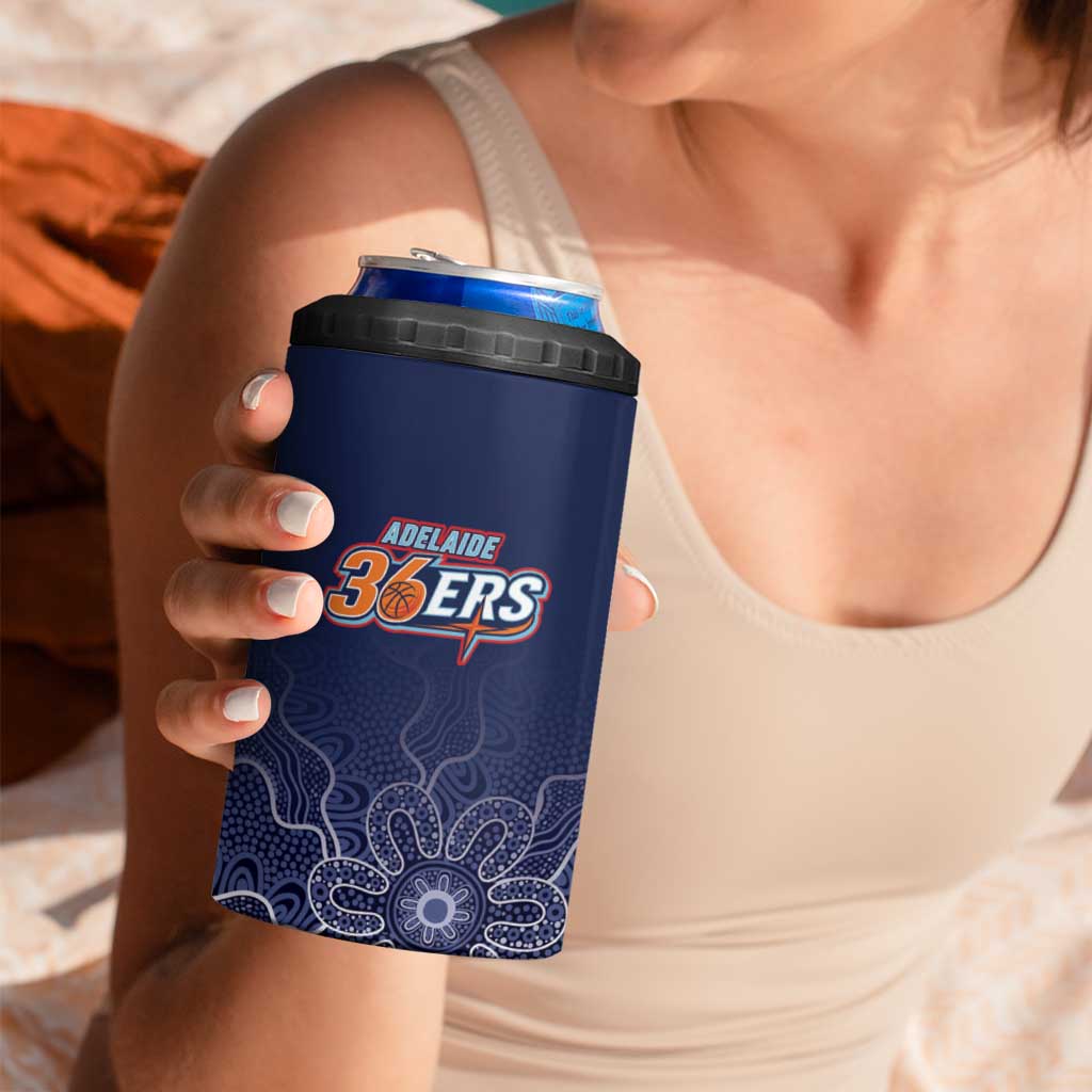 Basketball Custom Adelaide 4 in 1 Can Cooler Tumbler Simple Australian Dot Art - Aussie Hoodie