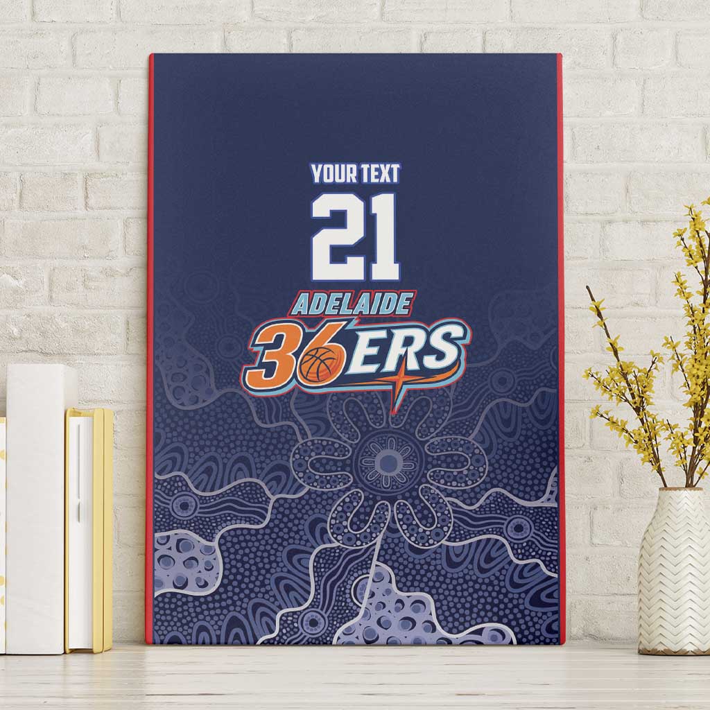 Basketball Custom Adelaide Canvas Wall Art Simple Australian Dot Art - Aussie Hoodie