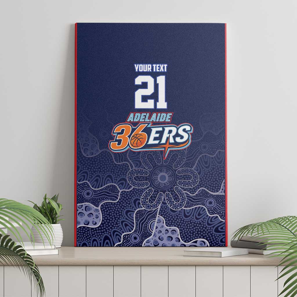 Basketball Custom Adelaide Canvas Wall Art Simple Australian Dot Art - Aussie Hoodie