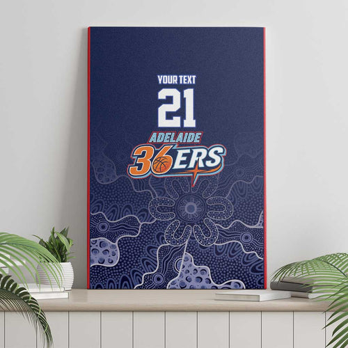 Basketball Custom Adelaide Canvas Wall Art Simple Australian Dot Art - Aussie Hoodie