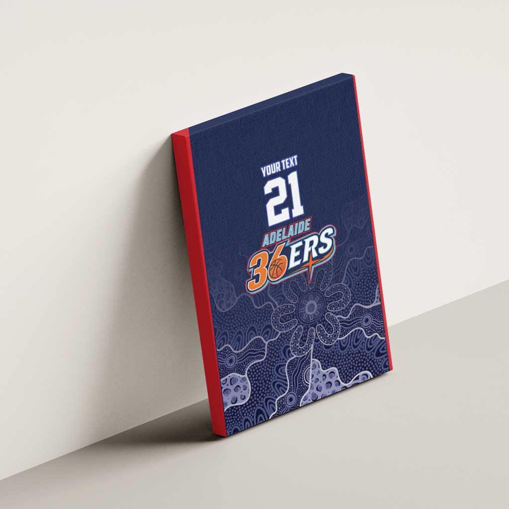 Basketball Custom Adelaide Canvas Wall Art Simple Australian Dot Art - Aussie Hoodie