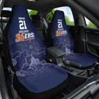 Basketball Custom Adelaide Car Seat Cover Simple Australian Dot Art - Aussie Hoodie